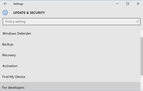 Ubuntu bash on Windows 10